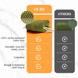 African Net Sponge Authentic 2 Pack, Exfoliating Body Scrubber for Daily Use, Back Scrubber Bath Sponges for Women Men, Travel