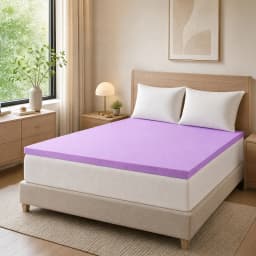 JHK 1.5 Inch Cooling Memory Foam Mattress Topper CertiPUR-US Certified Purple Gel Ventilated Soft Pressure Relief Mattress Pad Breathable Bed Topper for Bedroom and Sleeper Sofa