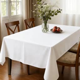 6-Piece Set -60 X 102 Inches White Tablecloth Suitable for Rectangular Tables, Reusable and Washable, Suitable for Tables 6-8 Feet Tall, Polyester Tablecloth, Suitable for Weddings, Parties, Banquets, Festivals, Halloween, Christmas and Other Occasions.