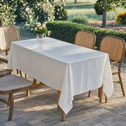 6-Piece Set -60 X 102 Inches White Tablecloth Suitable for Rectangular Tables, Reusable and Washable, Suitable for Tables 6-8 Feet Tall, Polyester Tablecloth, Suitable for Weddings, Parties, Banquets, Festivals, Halloween, Christmas and Other Occasions.