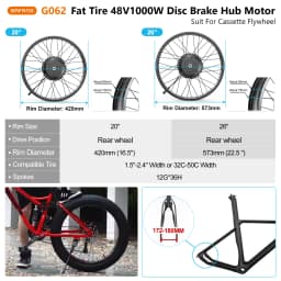 [US Sale] Bafang Rear Motor 48V 500W 750W 1000W Varstrom Wheel Hub Drive 26 Inch 20/27.5/28/29/700C Disc/V-Brake Cassette Rear Drop Out 132-142m