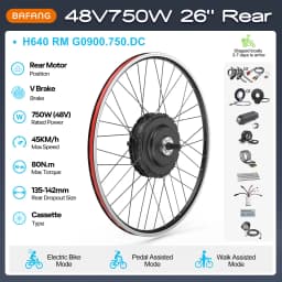 [US Sale] Bafang Rear Motor 48V 500W 750W 1000W Varstrom Wheel Hub Drive 26 Inch 20/27.5/28/29/700C Disc/V-Brake Cassette Rear Drop Out 132-142m