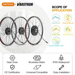 [US Sale] Bafang Rear Motor 48V 500W 750W 1000W Varstrom Wheel Hub Drive 26 Inch 20/27.5/28/29/700C Disc/V-Brake Cassette Rear Drop Out 132-142m