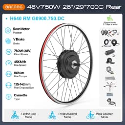 [US Sale] Bafang Rear Motor 48V 500W 750W 1000W Varstrom Wheel Hub Drive 26 Inch 20/27.5/28/29/700C Disc/V-Brake Cassette Rear Drop Out 132-142m