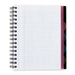 NEW STOCK ARRIVALS College Ruled 5-Subject Poly Notebook, 6" x 8.26", Black, 150 Sheets