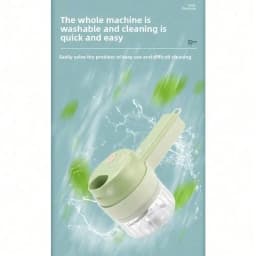 Family New Multi-Functional Household Vegetable Cutter, Cooking Food Supplement Machine, New Wireless Electric Vegetable Chopper, Garlic and Meat Grinder, An Essential Helper for Home