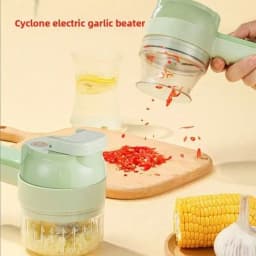Family New Multi-Functional Household Vegetable Cutter, Cooking Food Supplement Machine, New Wireless Electric Vegetable Chopper, Garlic and Meat Grinder, An Essential Helper for Home