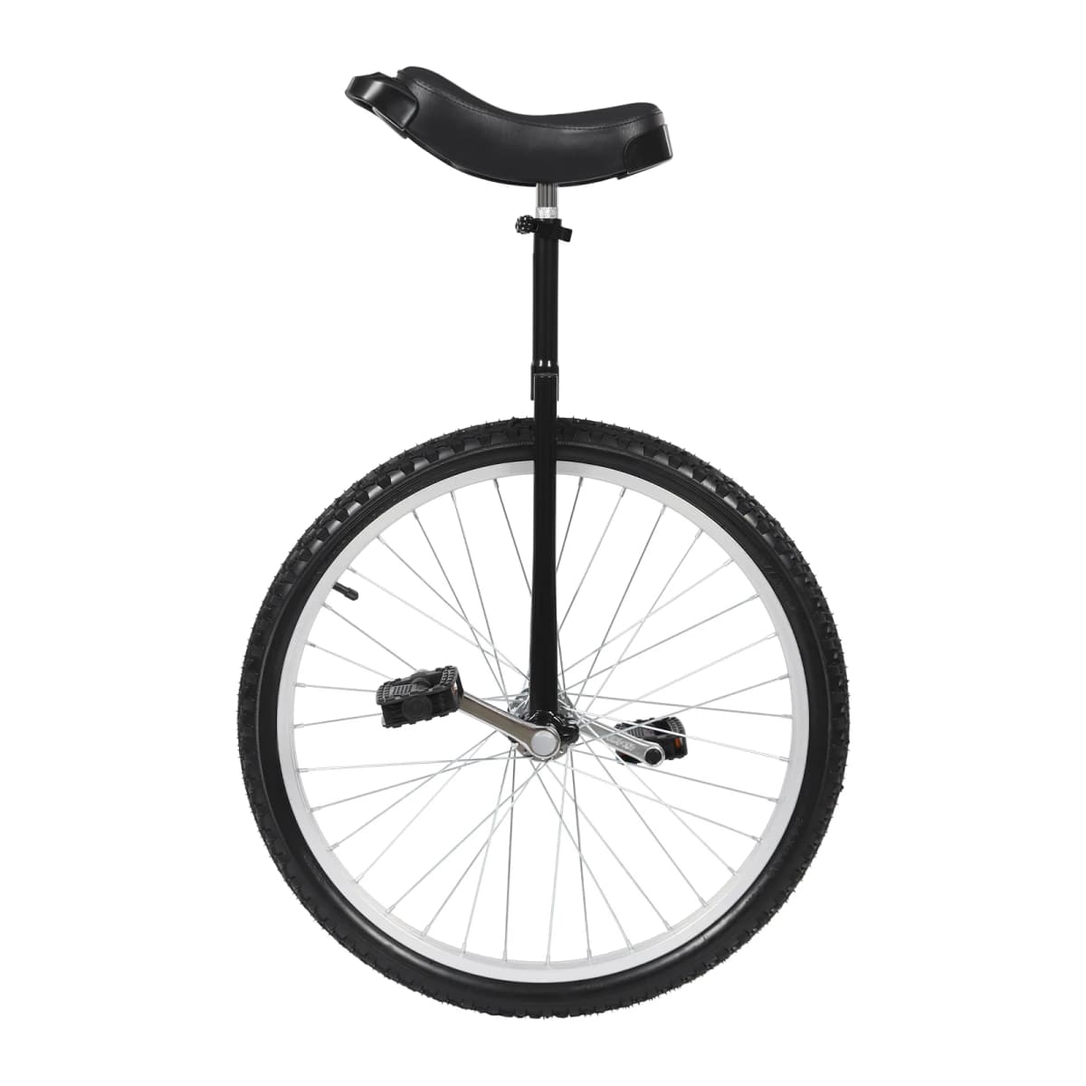 24“ One-Wheel Bike, Height Adjustable Unicycle with Anti-Skid Alloy Rim and Curved PU Seat Outdoor Unicycle for Adults Kids Outdoor Sports Fitness Exercise