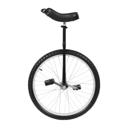 24“ One-Wheel Bike, Height Adjustable Unicycle with Anti-Skid Alloy Rim and Curved PU Seat Outdoor Unicycle for Adults Kids Outdoor Sports Fitness Exercise