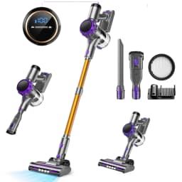 40000Pa Powerful Cordless Vacuum, S3P Stick Vacuum with LED Display, Free-Standing, Up to 55 Min Runtime