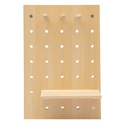 Wooden Pegboard Combination Wall Organizer Kit, Modular Display Pegboard with Shelves & Hooks, DIY Hanging Peg Board