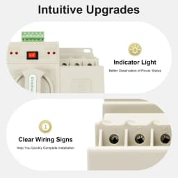NEWEST Dual Power Automatic Transfer Switch 3P 63A ATS Dual Power Generator Changeover Switch 110V Mini Electrical Selector Switches