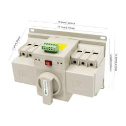 NEWEST Dual Power Automatic Transfer Switch 3P 63A ATS Dual Power Generator Changeover Switch 110V Mini Electrical Selector Switches