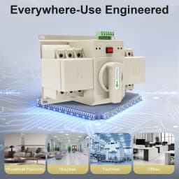 NEWEST Dual Power Automatic Transfer Switch 3P 63A ATS Dual Power Generator Changeover Switch 110V Mini Electrical Selector Switches