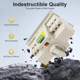 NEWEST Dual Power Automatic Transfer Switch 3P 63A ATS Dual Power Generator Changeover Switch 110V Mini Electrical Selector Switches