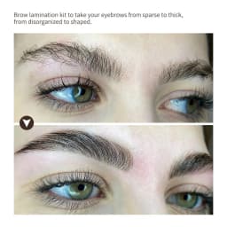 Brow Lamination Kit Semi-Permanent Brow Lift Eyebrow Perm Set Professional With Cling Film Keratin Nutrition Perming Lotion DIY Eyebrow Styling For Home Salon Use