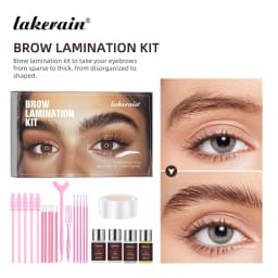 Brow Lamination Kit Semi-Permanent Brow Lift Eyebrow Perm Set Professional With Cling Film Keratin Nutrition Perming Lotion DIY Eyebrow Styling For Home Salon Use