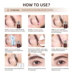 Brow Lamination Kit Semi-Permanent Brow Lift Eyebrow Perm Set Professional With Cling Film Keratin Nutrition Perming Lotion DIY Eyebrow Styling For Home Salon Use