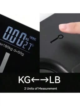 Smart Multi-Function Body Fat & Weight Bathroom Scale with Tempered Glass Wide Platform, 390lbs. For Home, Fitness, Outdoor.