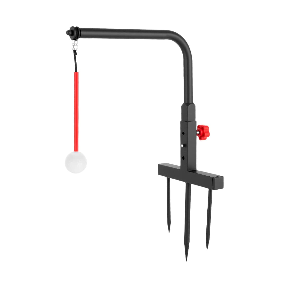 Golf Swing Trainer, Golf Practice Swing Aid, Golf Training Equipment, Durable Iron Construction, 360° Automatic Ball Return, Adjustable Height, Indoor Outdoor Use, Compact Portable Design, Chipping, Straight, Hook Swing Trainer for Beginners and Pros
