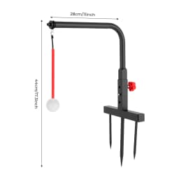 Golf Swing Trainer, Golf Practice Swing Aid, Golf Training Equipment, Durable Iron Construction, 360° Automatic Ball Return, Adjustable Height, Indoor Outdoor Use, Compact Portable Design, Chipping, Straight, Hook Swing Trainer for Beginners and Pros
