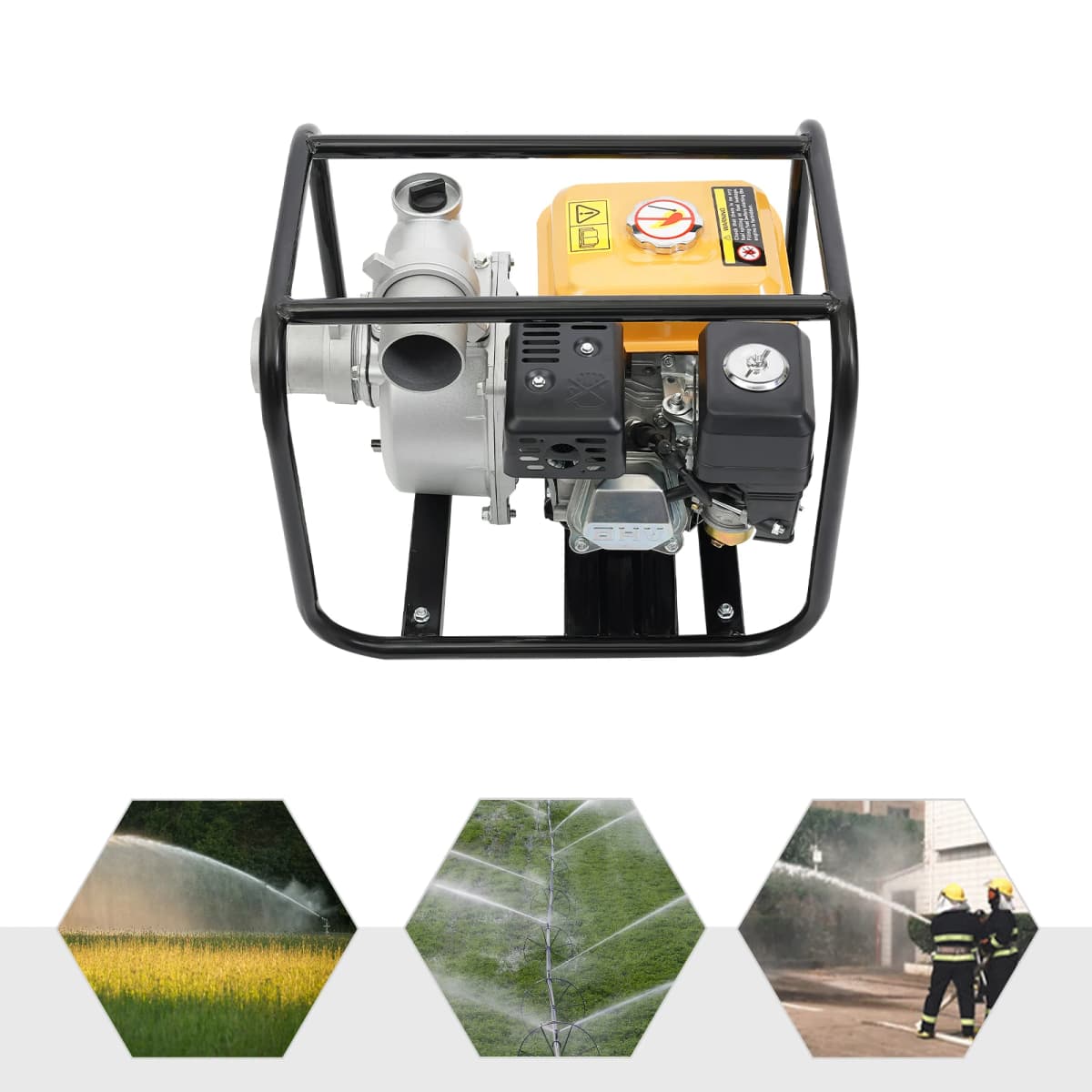 Water Transfer Pump Engine Water Pump Gasoline Powered Water Pump for Fire-Fighting Water Supply Water Drainage Garden Watering