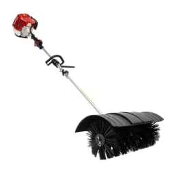52CC 6500-8500rpm 2.3hp Multi-Purpose Handheld Sweeper Broom 2-Stroke 1-Cylinder Gas Power with Curved Baffle Quick Connector for Driveway Turf Artificial Grass Snow Clean