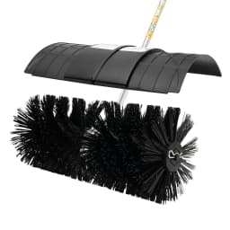 52CC 6500-8500rpm 2.3hp Multi-Purpose Handheld Sweeper Broom 2-Stroke 1-Cylinder Gas Power with Curved Baffle Quick Connector for Driveway Turf Artificial Grass Snow Clean