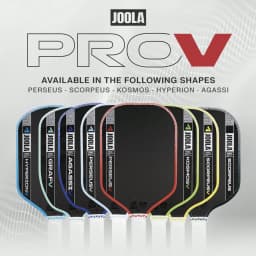 JOOLA Pro V Power Pickleball Paddle 16mm, Co-Branded Racket With Raw Carbon Fiber Textured Surface, Reinforced Frame & Power Core, Excellent Control, Lightweight Design