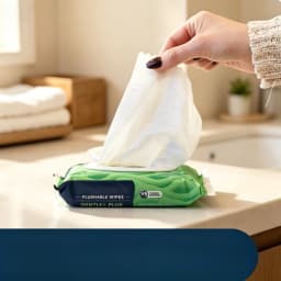 2pk GentlePlus Flushable Wipes, 42ct Total