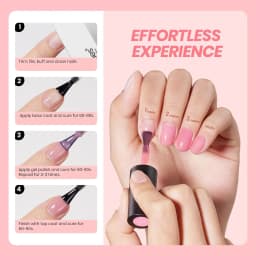 Beetles Jelly Gel Nail Polish Set Peach Color Sheer Gel 28 Days Long Lasting 6 Colors Nude Pink Gel Polish Kit 7.5ml Beginner Suitable for All Se DIY
