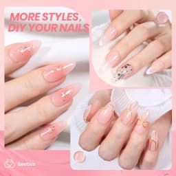 Beetles Jelly Gel Nail Polish Set Peach Color Sheer Gel 28 Days Long Lasting 6 Colors Nude Pink Gel Polish Kit 7.5ml Beginner Suitable for All Se DIY