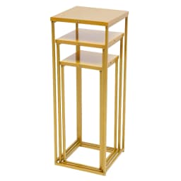Wedding Flower Stand, Set of 3 Gold Square Supports, Durable Carbon Steel with High-Temperature Paint, Sizes 20x20x50cm, 23x23x60cm, 26x26x70cm, Decorative Floral Display for Weddings, Parties, DIY Event Decoration
