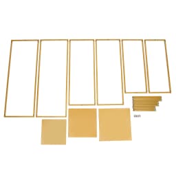 Wedding Flower Stand, Set of 3 Gold Square Supports, Durable Carbon Steel with High-Temperature Paint, Sizes 20x20x50cm, 23x23x60cm, 26x26x70cm, Decorative Floral Display for Weddings, Parties, DIY Event Decoration
