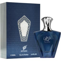 Afnan Turathi Eau de Parfum for Men, 90ml | Sophisticated woody-spicy fragrance; top notes of bergamot and grapefruit, heart notes of cinnamon and lavender | Long-lasting (6–8 hours) | Suitable for daily work or social occasions