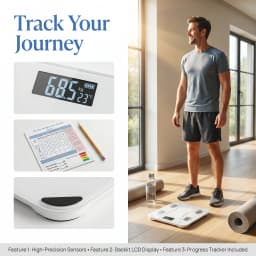 Ultra Thin Intelligent Digital Body Fat Scale High Precision Bathroom Weight Scale LCD Backlit Display Space Saving Stable Durable Easy Clean High Strength Smooth Panel Step On Auto Start Max 396lbs Modern For Bedroom Bathroom Apartment Home