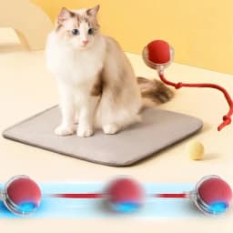 Rechargeable Automatic Rolling Ball Cat Toy – Fake Tail, Imitate Mouse, Electric Interactive for Cats & Dogs