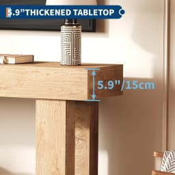 63 Inch Narrow Console Table For Entryway, Farmhouse Sofa Table Behind Couch, Long Wooden Hallway Table For Living Room Bedroom
