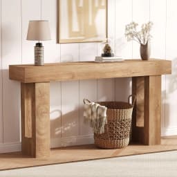 63 Inch Narrow Console Table For Entryway, Farmhouse Sofa Table Behind Couch, Long Wooden Hallway Table For Living Room Bedroom