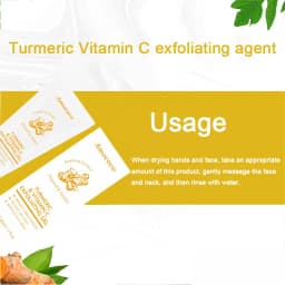 Amococo 2/4pcs Turmeric Vitamin C Exfoliating Gel 60ml Facial Peeling Gel Face Scrub Gentle Skin Care Set for Smooth Radiant Looking Skin