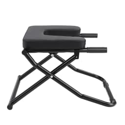Red / Black Inversion Chair, Inversion Table, Flip Training Equipment, Steel Yoga Headstand Bench, PU Cushion Thick Foam, Anti-Slip Feet, Double Lock Pin, Stretching Strength Training, Durable Anti-Corrosion, for Home Gym Workout
