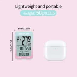 Bikevee Sports Fitness Wireless Bike Speedometer GPS Bicycle Computer 8 Languages IPX7 Waterproof 2.4" LCD Display MPH KM/H with Auto Start/Stop/Backlight Cycling Computer Stopwatch Tracking