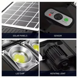 789B6 Solar Powered Street Light System LED Solar Garden Lights Outdoor Solar Powered Lamp Post Solar Road Light