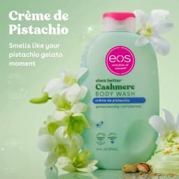 16 fl oz Creamy Gel Crème de Pistachio Cashmere Body Wash, eos Shea Better Series