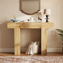 47" Long Console Table with Drawer,Narrow Entryway Table,Charcoal | Wood Rectangular Sofa Table Behind The Couch,TV Stand,Farmhouse Entry Way Tables for Entrance,Hallway,Foyer,Living Room