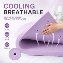 MCQ 1.5 Inch Memory Foam Mattress Topper Full Size Gel Breathable Cooling Mattress Soft Bed Topper For Home Bedroom Furniture 