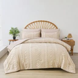 7-Piece Cozy Cut Flower Comforter Sets Queen - Soft Microfiber, Lightweight, Breathable - Twin/Full/Queen/King Summer Bedding Se
