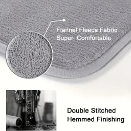 Square Kitchen Rug Flannel Plush Floor Mat Non Slip Highly Absorbent Soft Fuzzy Mat for Bathroom and Toilet