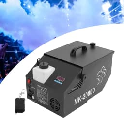 Low-Lying Fog Machine, 110V 1200W Smoke Machine Stage Fogger with LCD Display, 5000 CFM Portable Fog Machine with Remote Control