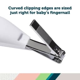Fold-Up Baby Nail Clippers, 2 Pack, Safe Gentle Nail Care for Newborns, Infants and Toddlers